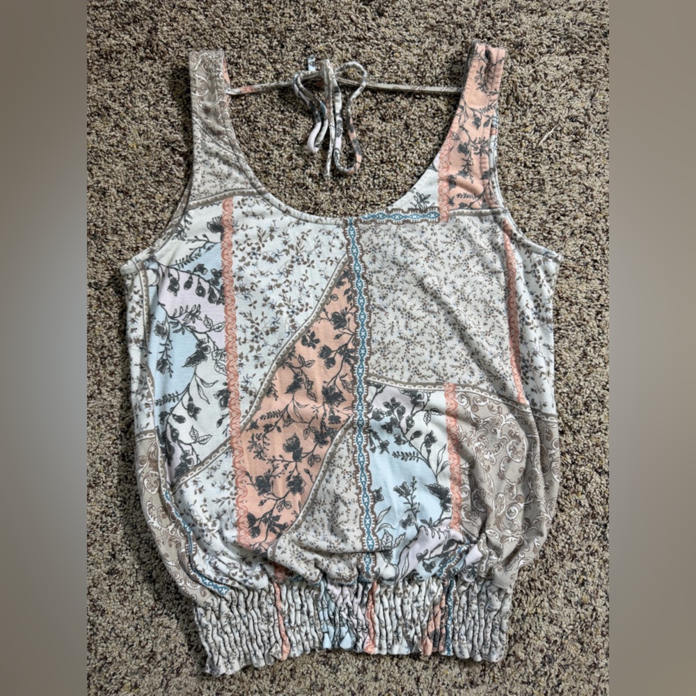 Daytrip Patchwork Open Back Tank Top